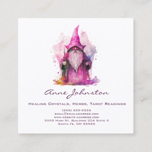 水彩格言ウィザード スクエア名刺 (裏面)