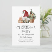 水彩格言ギフトクリスマスツリーパーティー 招待状 (スタンド正面)