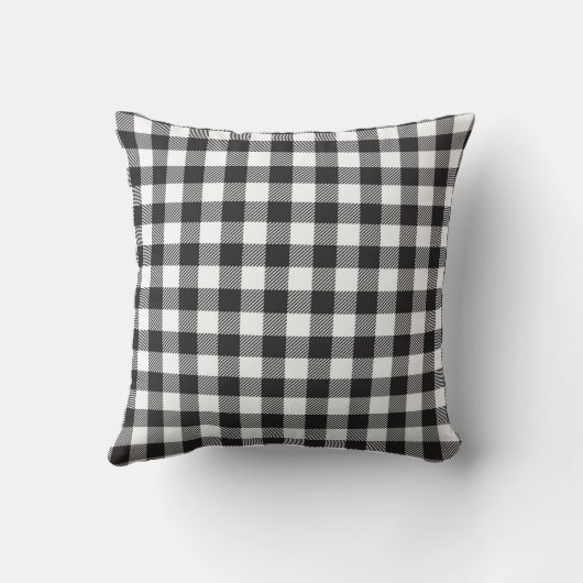 水彩格言クリスマスバッファロープレイド クッション (裏面)