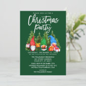 水彩格言クリスマスパーティーグリーン 招待状 (スタンド正面)