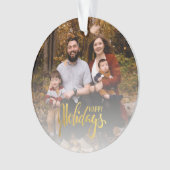 水彩格言サンタス拡散クリスマス応援 オーナメント (正面)