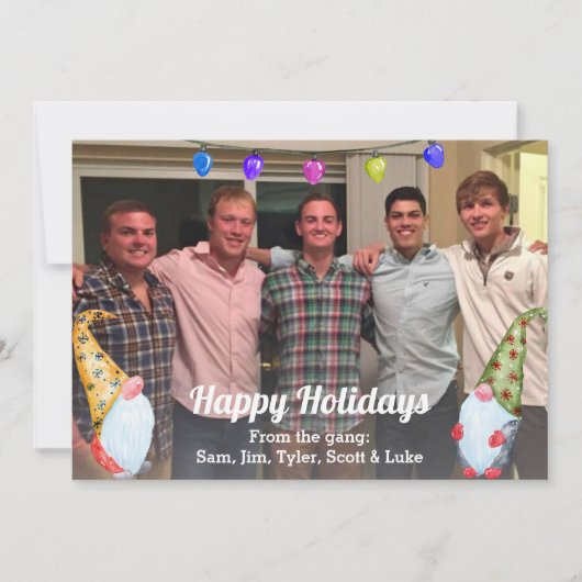 水彩格言ホリデーフレンズフォトカード シーズンカード (正面)