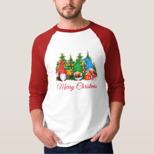 水彩格言レッドメリークリスマススポーツ Tシャツ