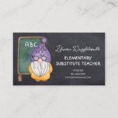 水彩格言先生黒板背景 名刺 (正面)