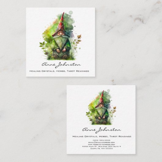 水彩格言 スクエア名刺 (正面/裏面)