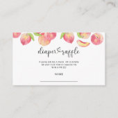 水彩桃おむつラッフルチケット エンクロージャーカード (正面)