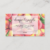 水彩桃おむつラッフルチケット エンクロージャーカード (正面)