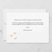 水彩桃とピンクガーデン サンキューカード (裏面)