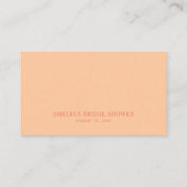 水彩桃とフラワーフラット座席表 プレイスカード (裏面)