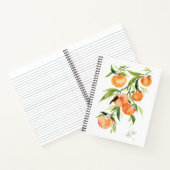 水彩桃の夏のフルーツ大 ノートブック (内部)