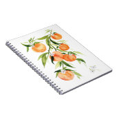 水彩桃の夏の果実スパイラルノート ノートブック (右側)