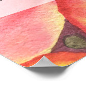 水彩桃の座席表 ポスター (角)