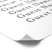 水彩桃の座席表 ポスター (角)