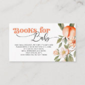水彩桃の本ベビーチケット エンクロージャーカード (正面)