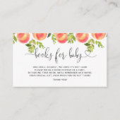 水彩桃の本ベビーチケット エンクロージャーカード (正面)