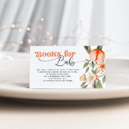 水彩桃の本ベビーチケット エンクロージャーカード