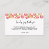 水彩桃の本ベビーチケット エンクロージャーカード (正面)