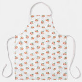 水彩桃の模様 エプロン (正面)