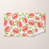 水彩桃の模様 バスタオルセット (ハンドタオル)