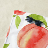 水彩桃の模様 ビーチタオル (インサイチュ)