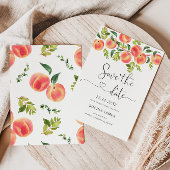 水彩桃の色のSave the Date 招待状