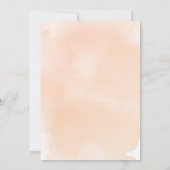 水彩桃の花のクロス 赤ちゃんの献堂式 招待状 (裏面)