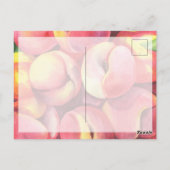 水彩桃の花 - ベビーシャワーのご案内 ポストカード (裏面)