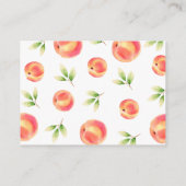 水彩桃の赤ちゃんシャワーブックリクエストカード エンクロージャーカード (裏面)