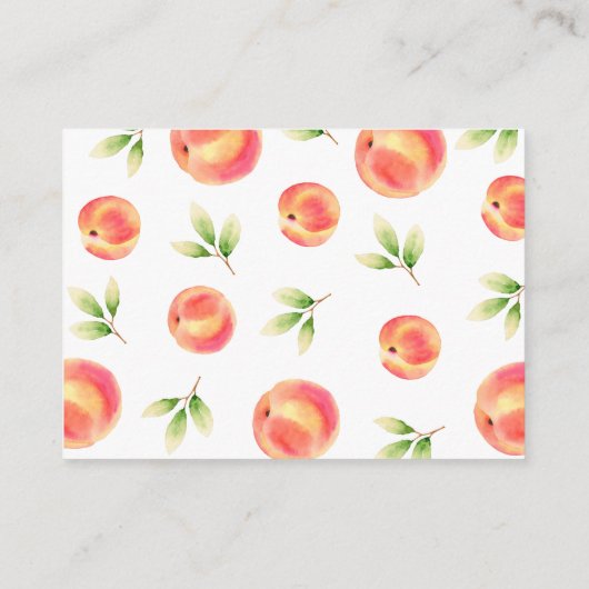 水彩桃の赤ちゃんシャワーブックリクエストカード エンクロージャーカード (裏面)