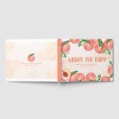 水彩桃の願いベビー ゲストブック (全面)