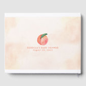 水彩桃の願いベビー ゲストブック (裏面)