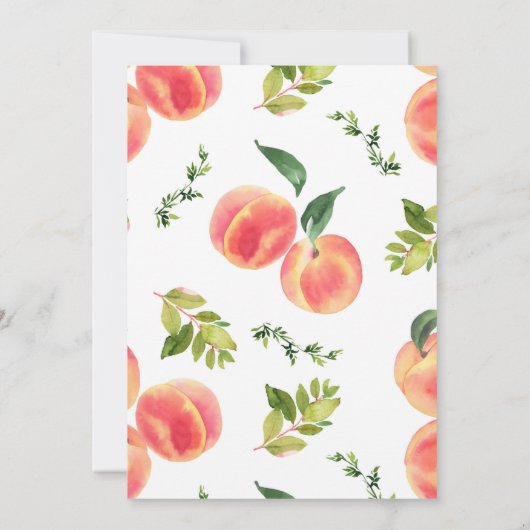 水彩桃のSave the Date 招待状 (裏面)