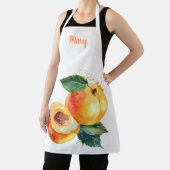 水彩桃カスタマイズ可能エプロン エプロン (インサイチュ)