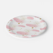 水彩桃スプラッシュ ペーパープレート (アングル)