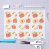 水彩桃パターンティッシュペーパー 薄葉紙 (クラフト)