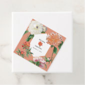 水彩桃ピンク牡丹結婚花 フェイバータグ (インサイチュ)