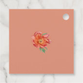 水彩桃ピンク牡丹結婚花 フェイバータグ (裏面)