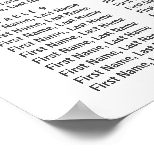 水彩桃フローラ結婚の座席表 ポスター (角)