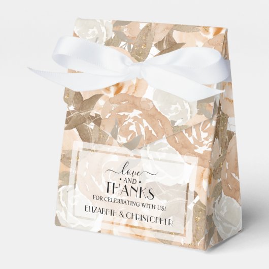 水彩桃フローラ結婚ズ フェイバーボックス (正面サイド)