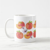 水彩桃マグカップ コーヒーマグカップ (左)