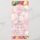 水彩桃ミニマルエレガントリストメニュー メニュー (正面)