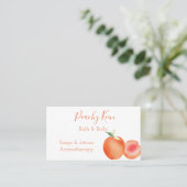 水彩桃名刺 名刺 (スタンド正面)