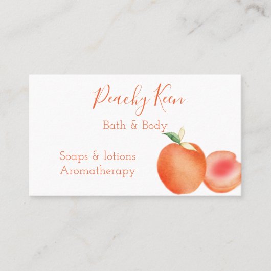 水彩桃名刺 名刺 (正面)