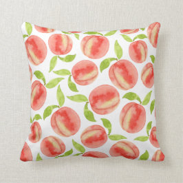 水彩桃模様  クッション