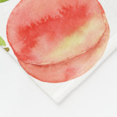 水彩桃模様  フリースブランケット (角)