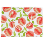 水彩桃模様  ラージペーパーバッグ (裏面)