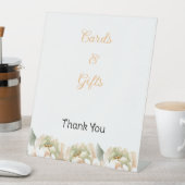 水彩桃牡丹ペデスタルサイン 台座サイン (インサイチュ)