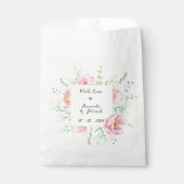 水彩桃色の牡丹結婚花 フェイバーバッグ (正面)