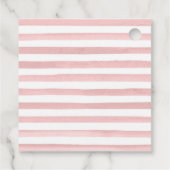 水彩桃色の花と白鳥の誕生日 フェイバータグ (裏面)