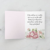 水彩桃色の花カスタム母の日 シーズンカード (内部)